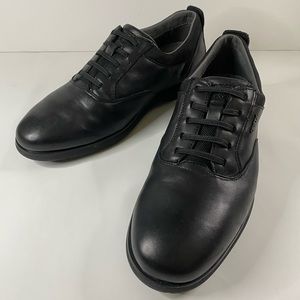 GEOX Respira Black Leather Nebula Man Sneaker